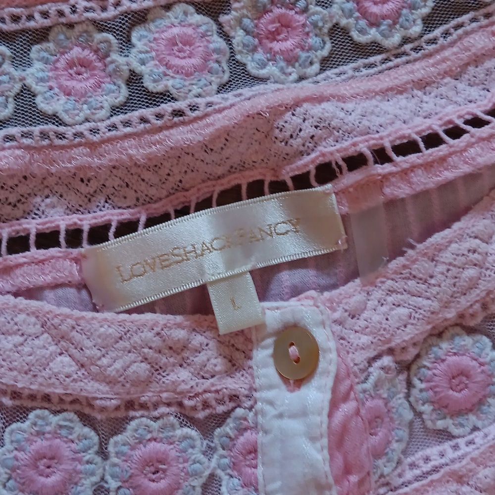 LoveShackFancy Pink Dress Size Large - Picture 12 of 14